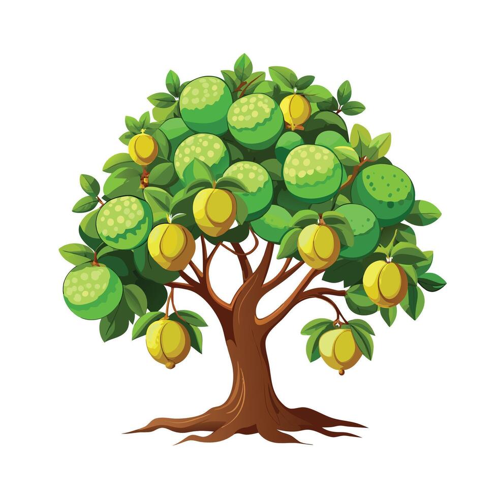 Beautiful Single Big Tree Illustration vector