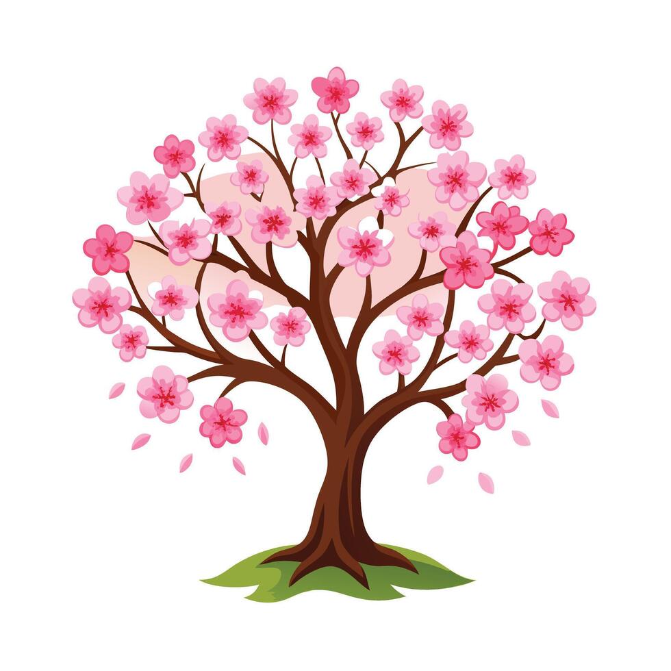 Beautiful Single Big Tree Illustration vector