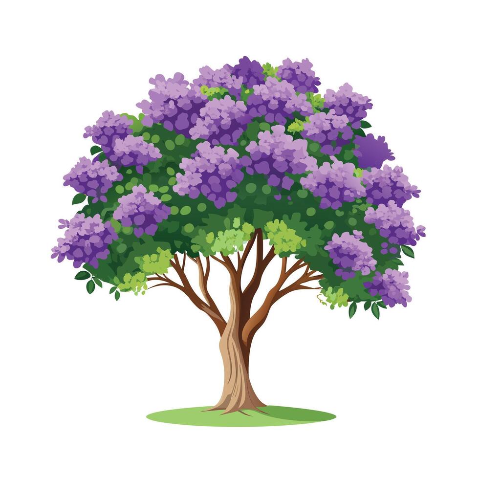 Beautiful Single Big Tree Illustration vector