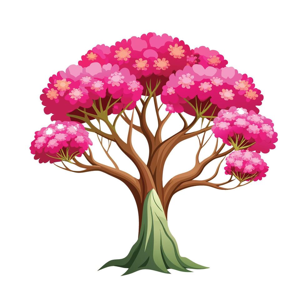 Beautiful Single Big Tree Illustration vector