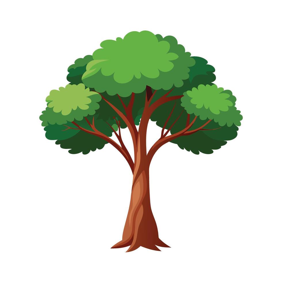 Beautiful Single Big Tree Illustration vector