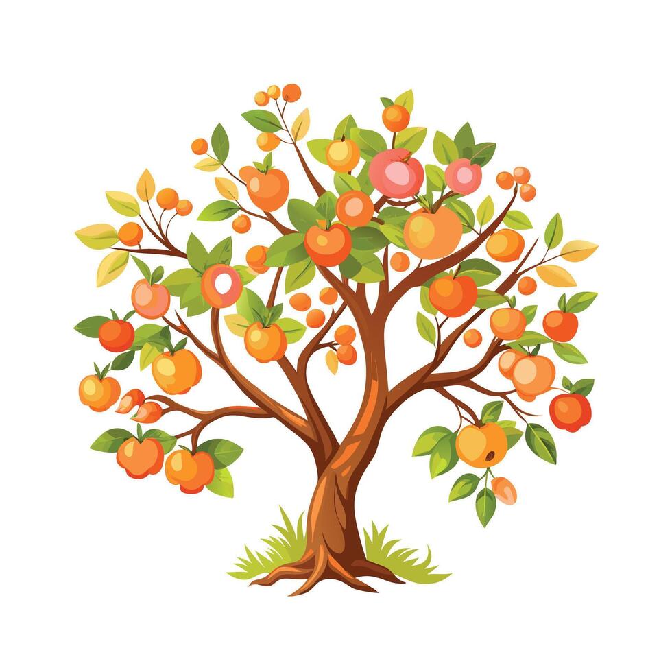 Beautiful Single Big Tree Illustration vector
