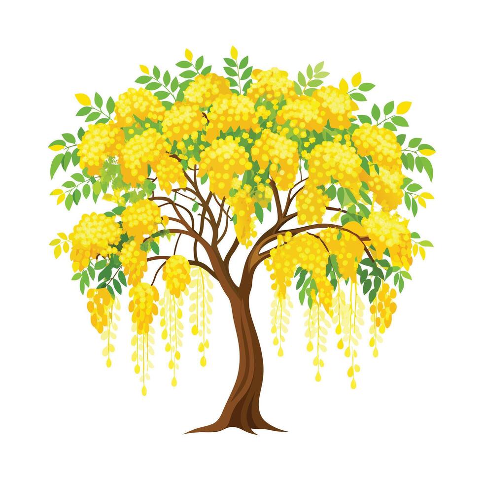 Beautiful Single Big Tree Illustration vector
