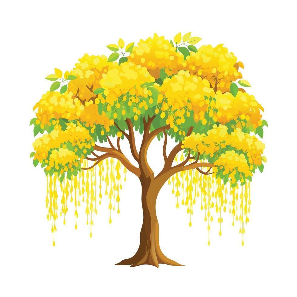 Beautiful Single Big Tree Illustration vector