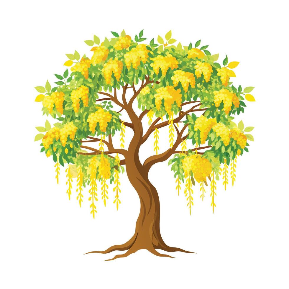 Beautiful Single Big Tree Illustration vector