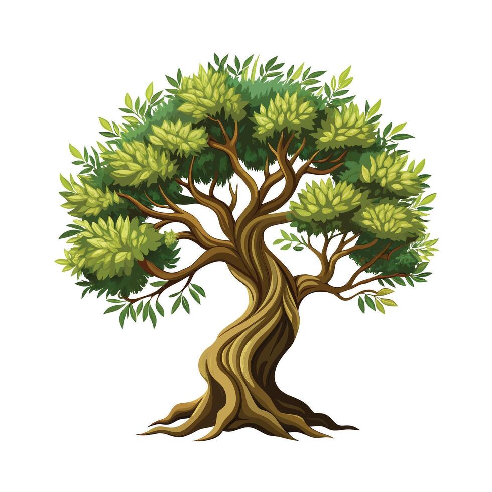 Beautiful Single Big Tree Illustration vector