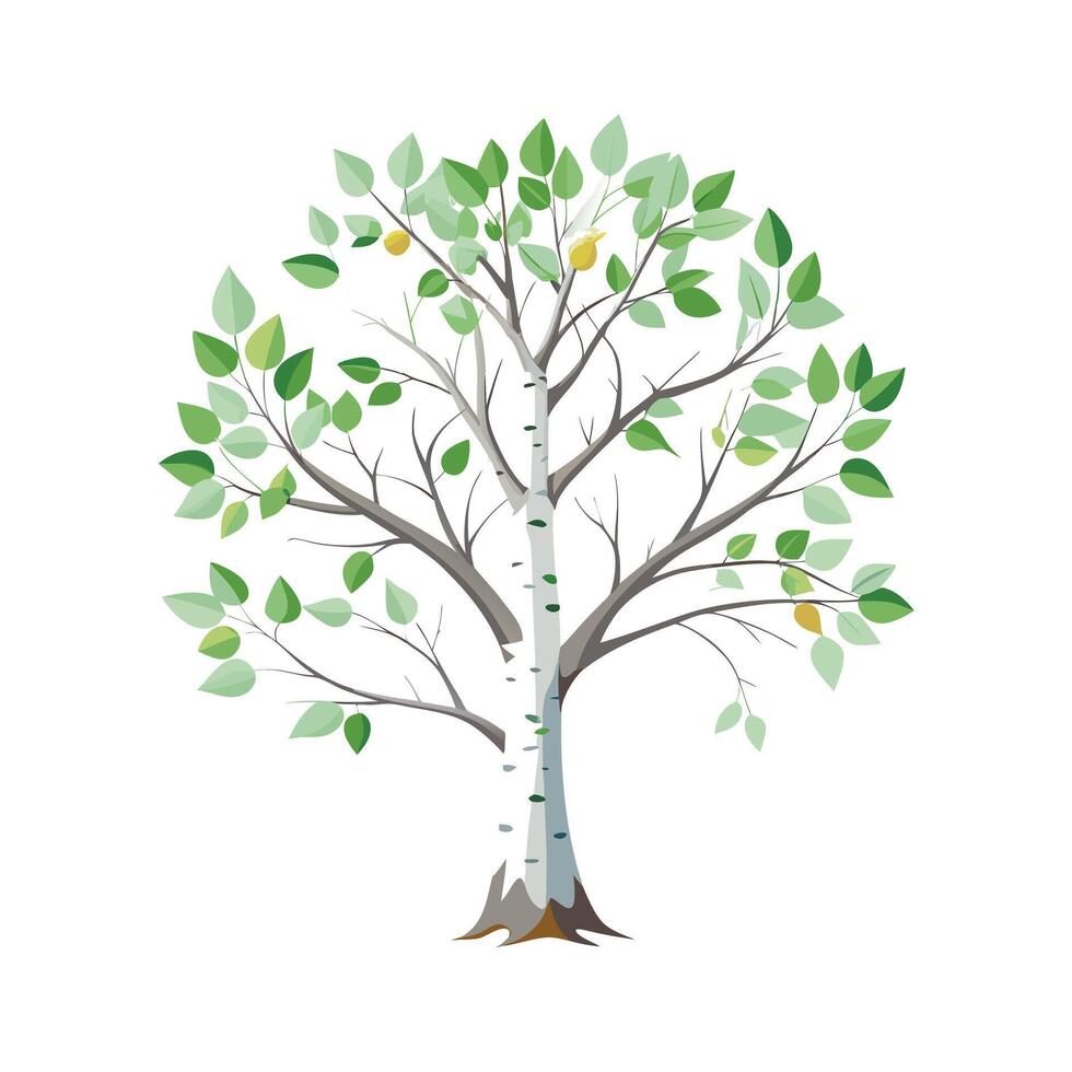 Beautiful Single Big Tree Illustration vector