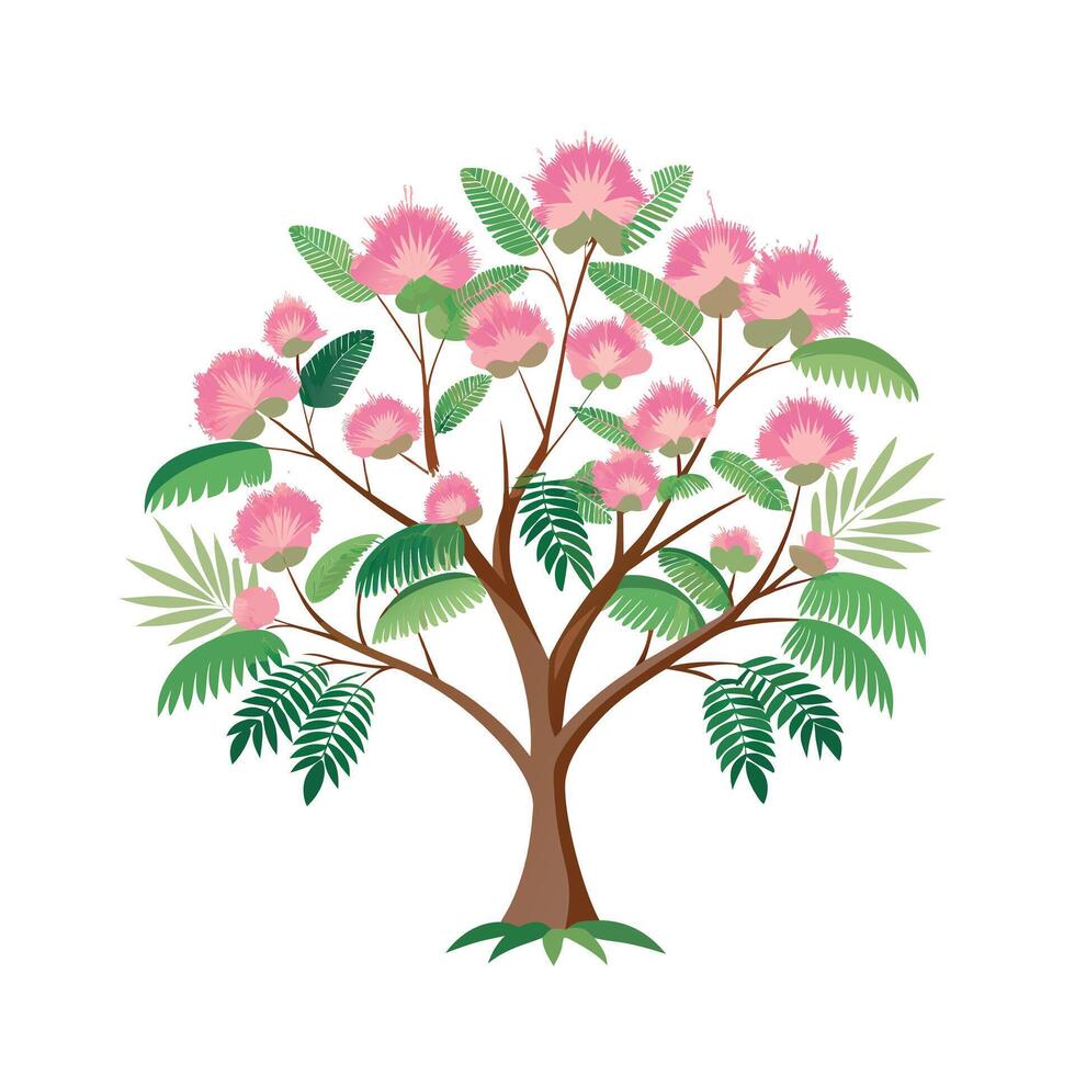 Beautiful Single Big Tree Illustration vector