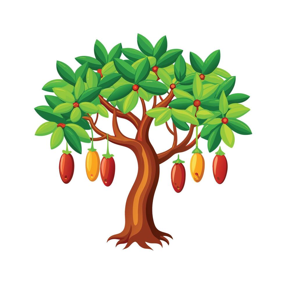 Beautiful Single Big Tree Illustration vector