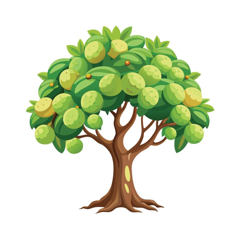 Beautiful Single Big Tree Illustration vector