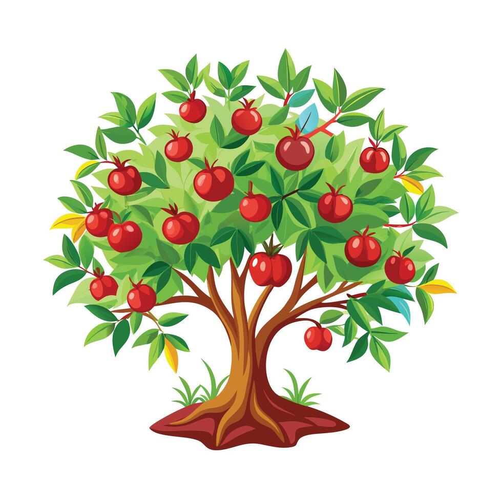 Beautiful Single Big Tree Illustration vector
