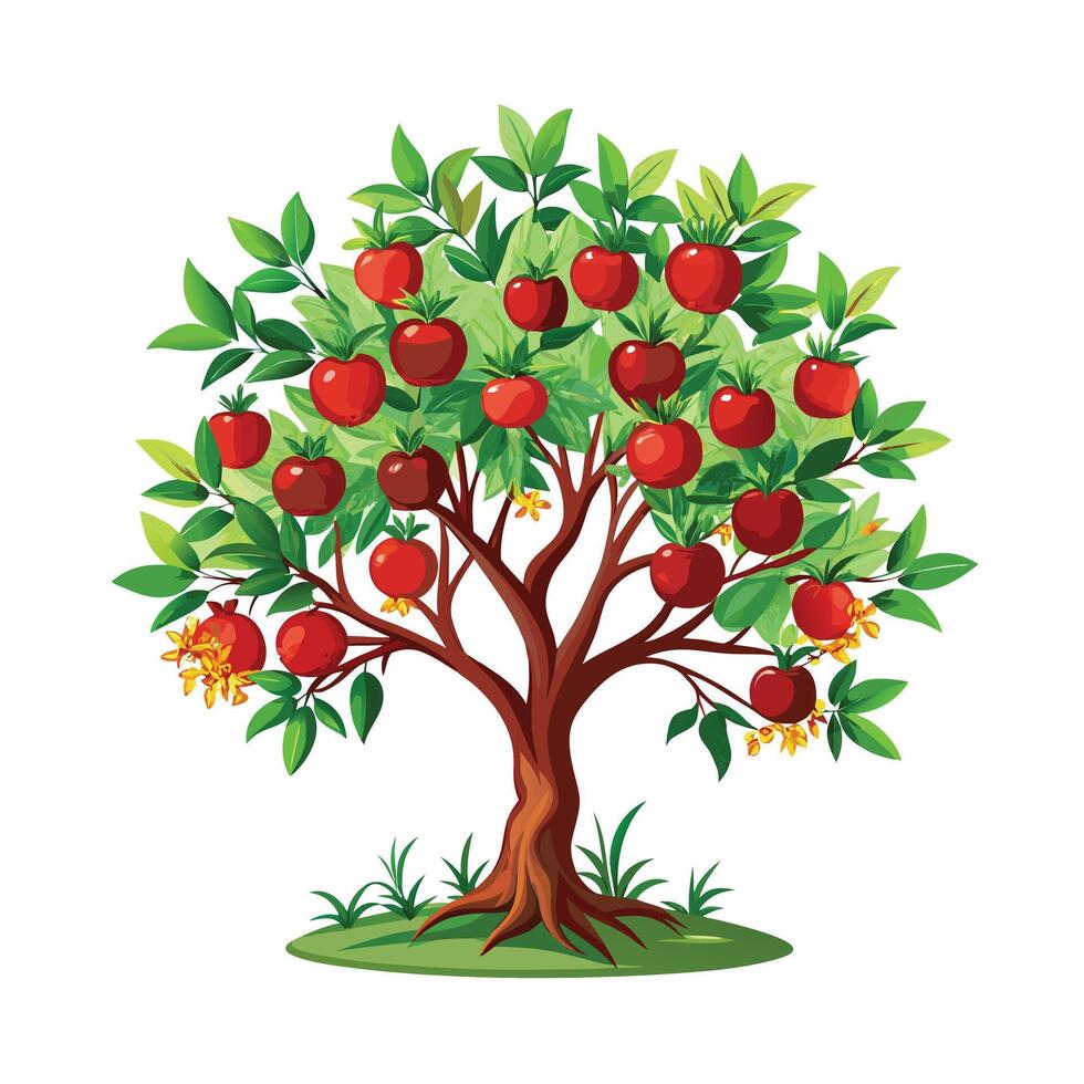 Beautiful Single Big Tree Illustration vector