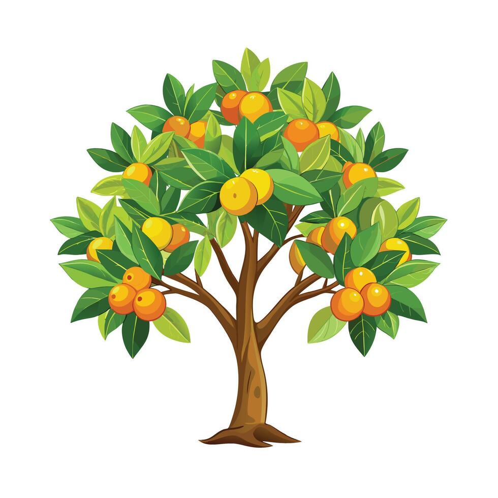 Beautiful Single Big Tree Illustration vector