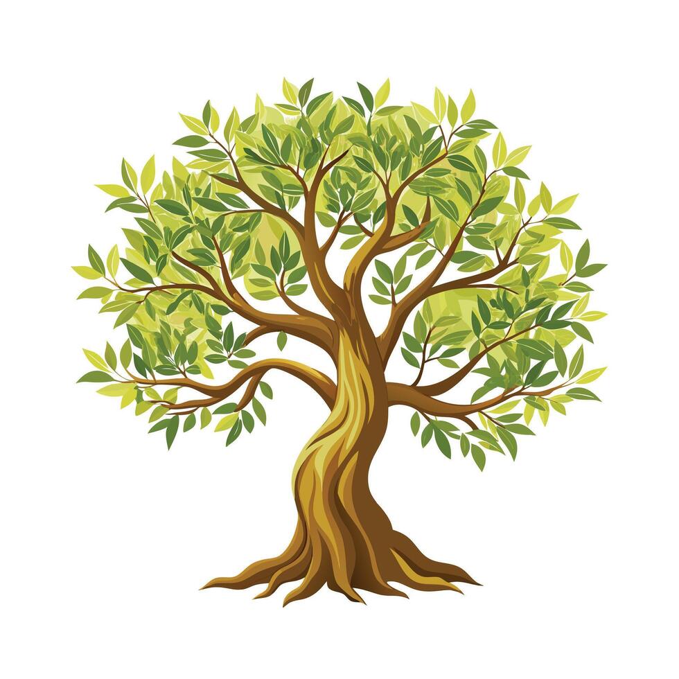 Beautiful Single Big Tree Illustration vector