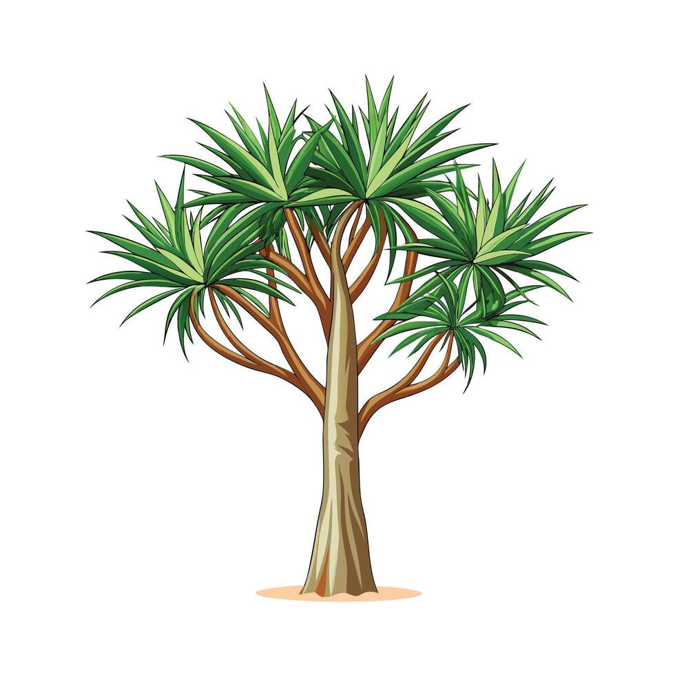 Beautiful Single Big Tree Illustration vector