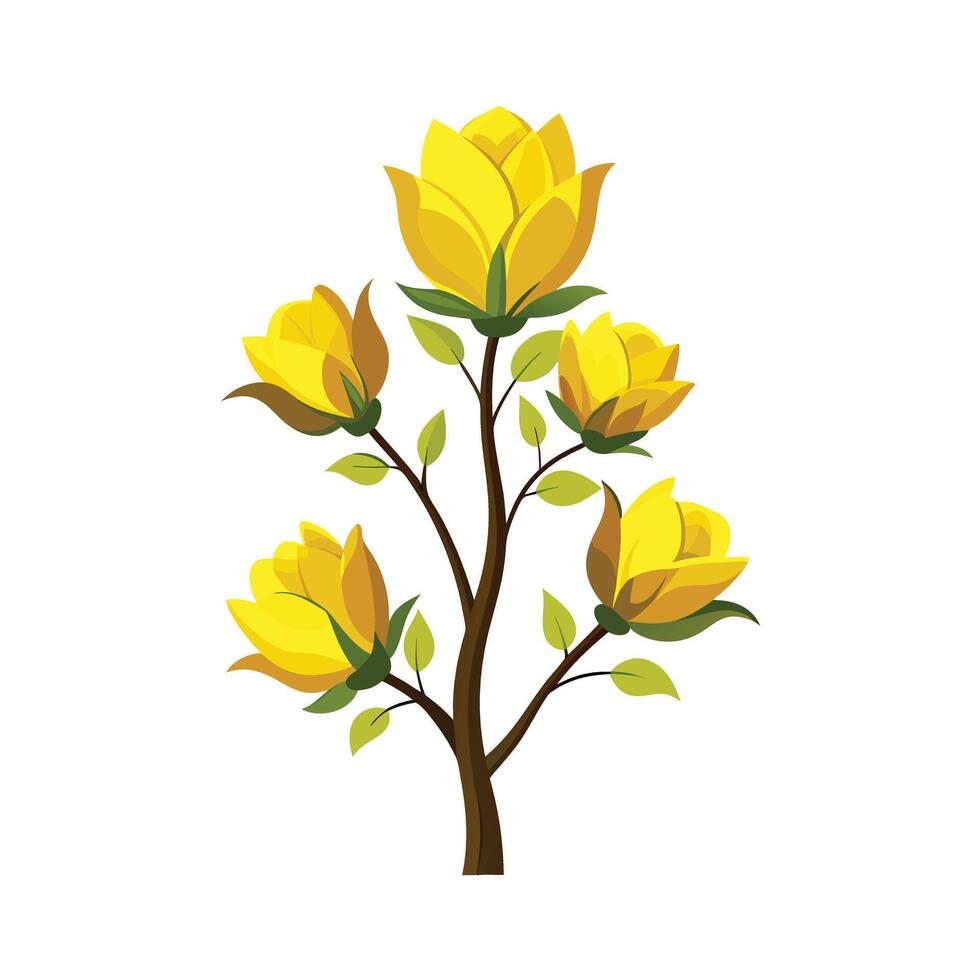 Beautiful Single Big Tree Illustration vector