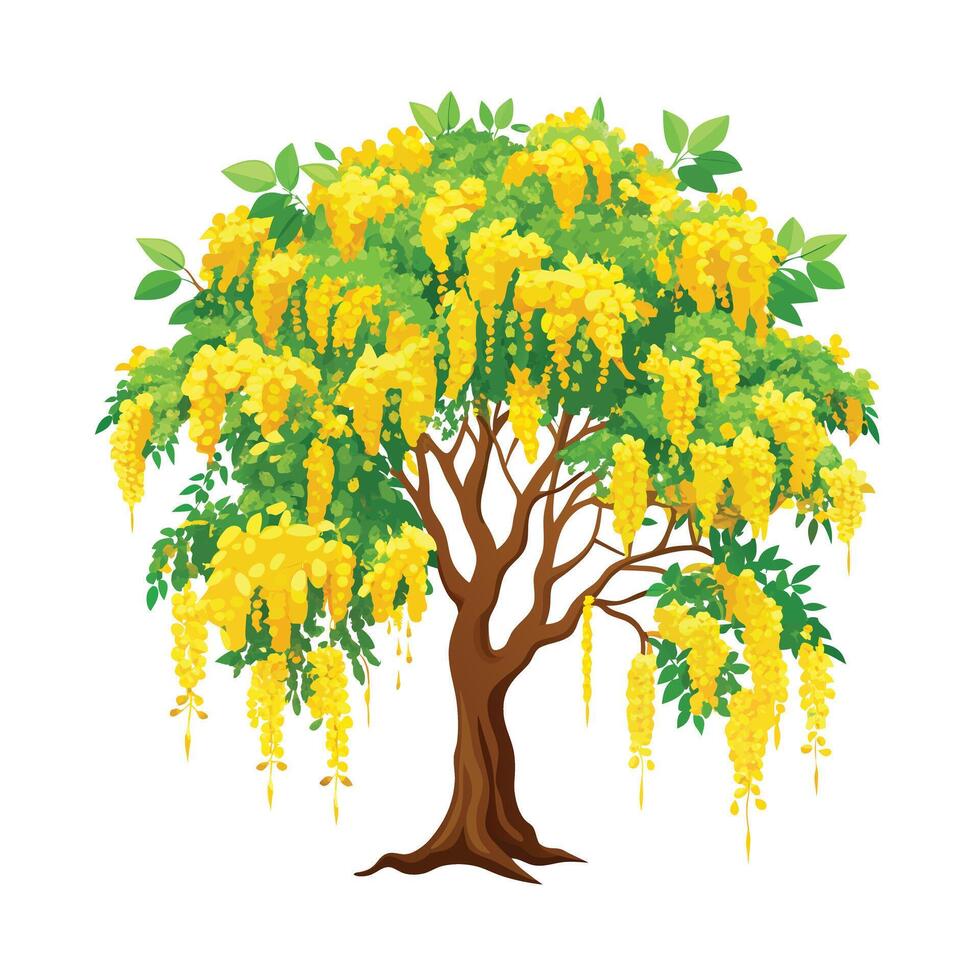 Beautiful Single Big Tree Illustration vector