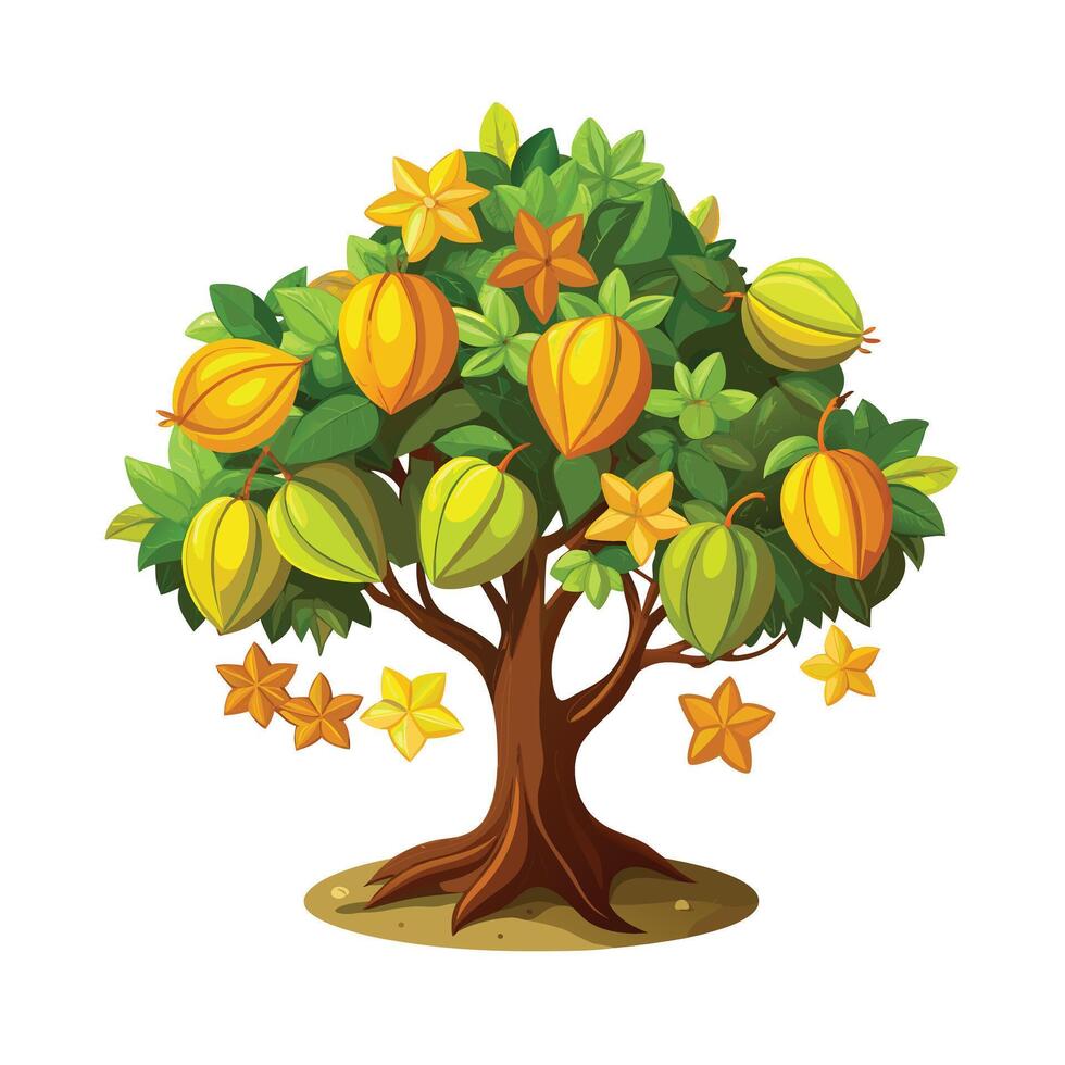 Beautiful Single Big Tree Illustration vector