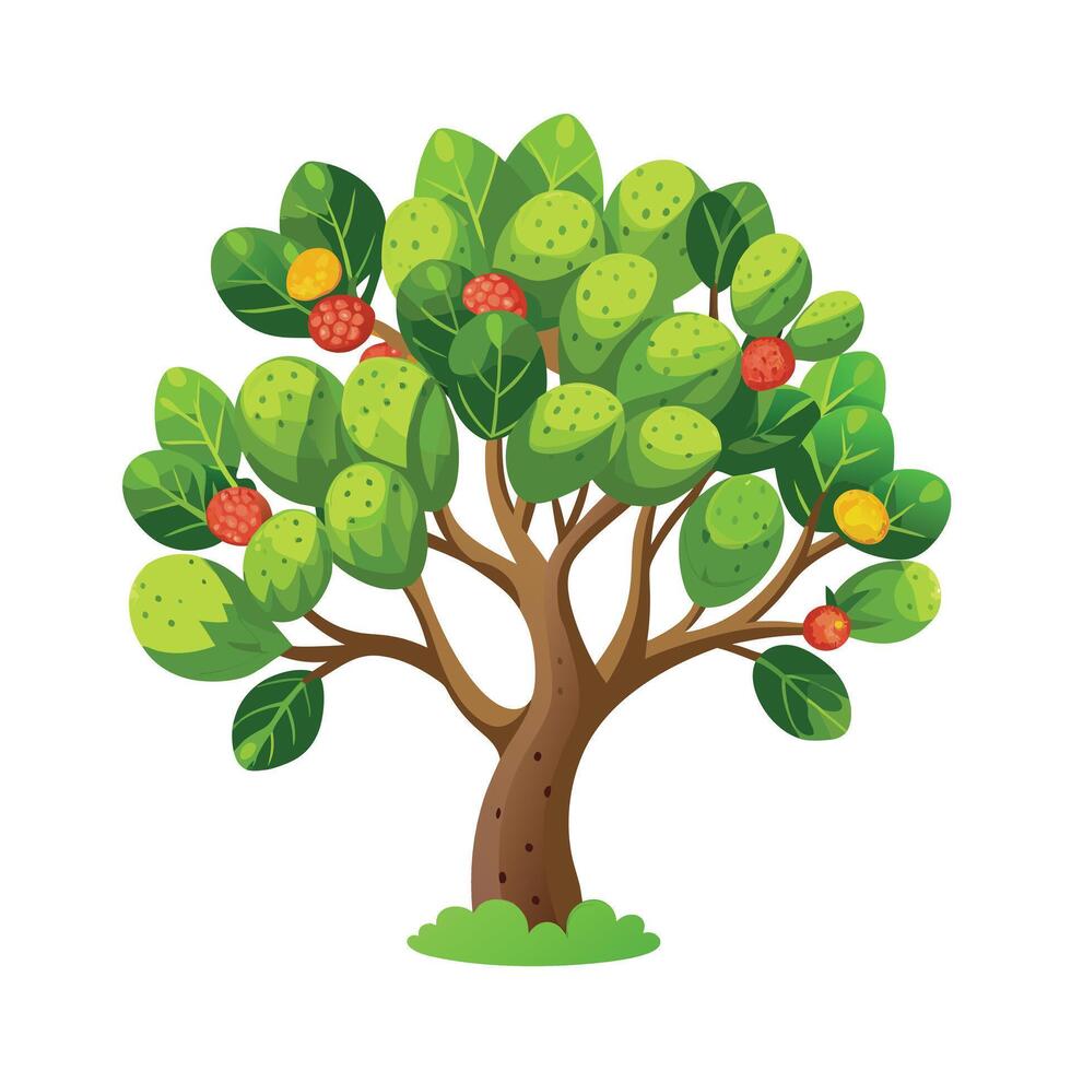 Beautiful Single Big Tree Illustration vector