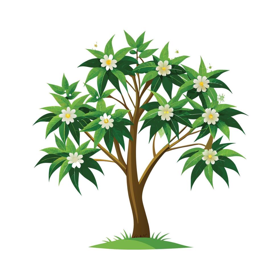 Beautiful Single Big Tree Illustration vector