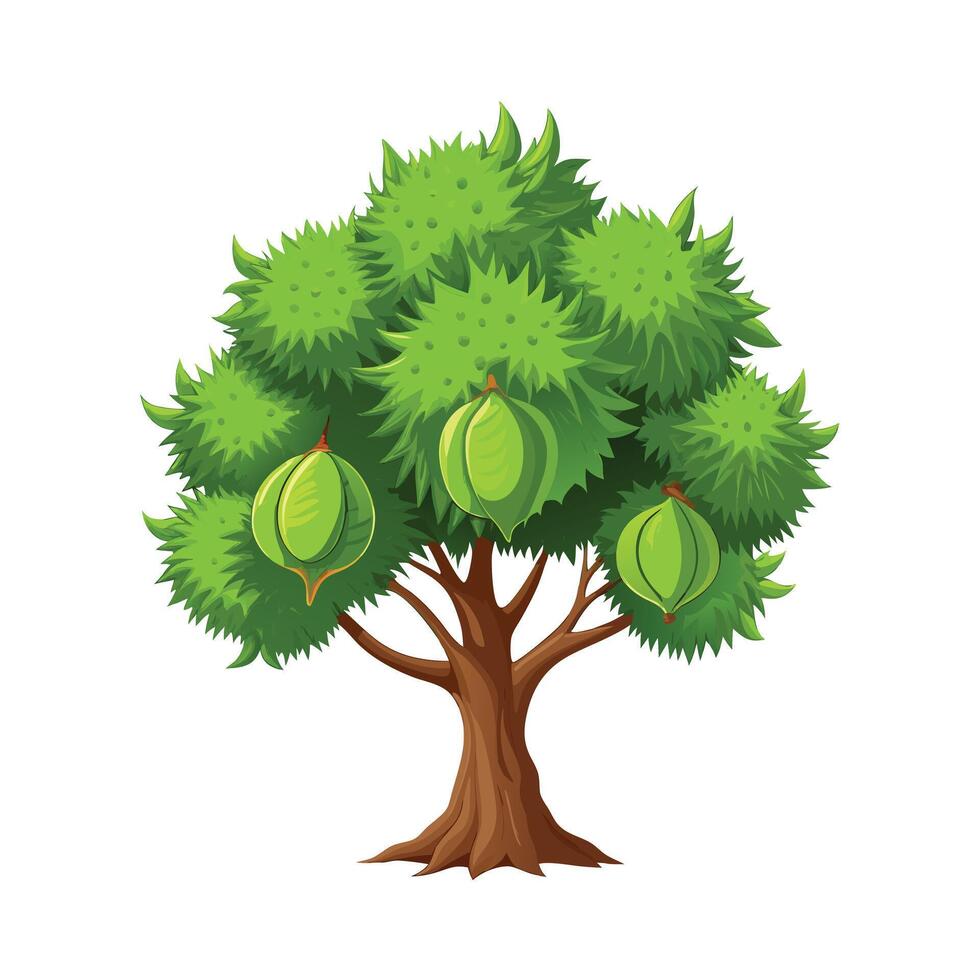 Beautiful Single Big Tree Illustration vector