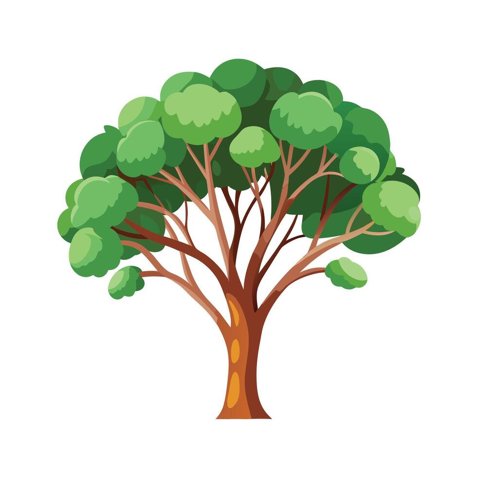 Beautiful Single Big Tree Illustration vector