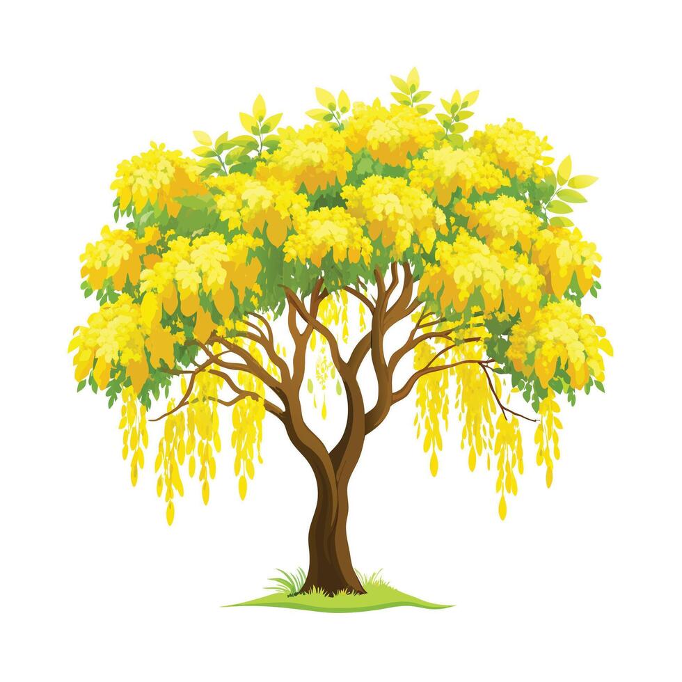 Beautiful Single Big Tree Illustration vector