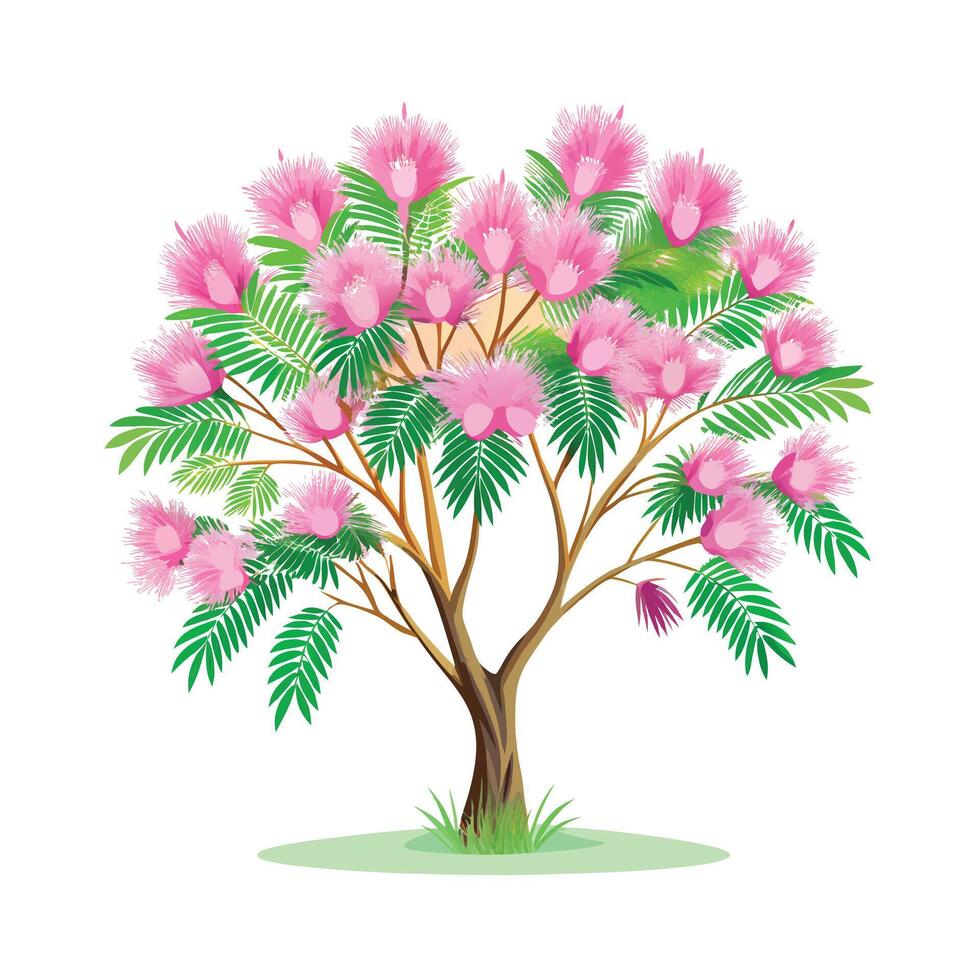 Beautiful Single Big Tree Illustration vector