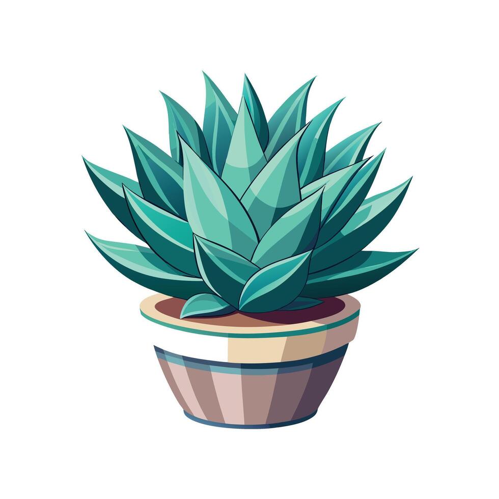 Beautiful Flowerpot Houseplant Illustration vector