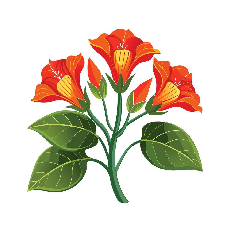 Beautiful Single Big Tree Illustration vector