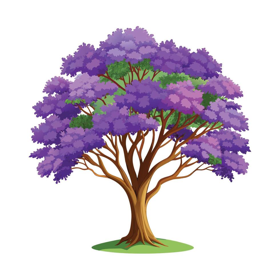 Beautiful Single Big Tree Illustration vector