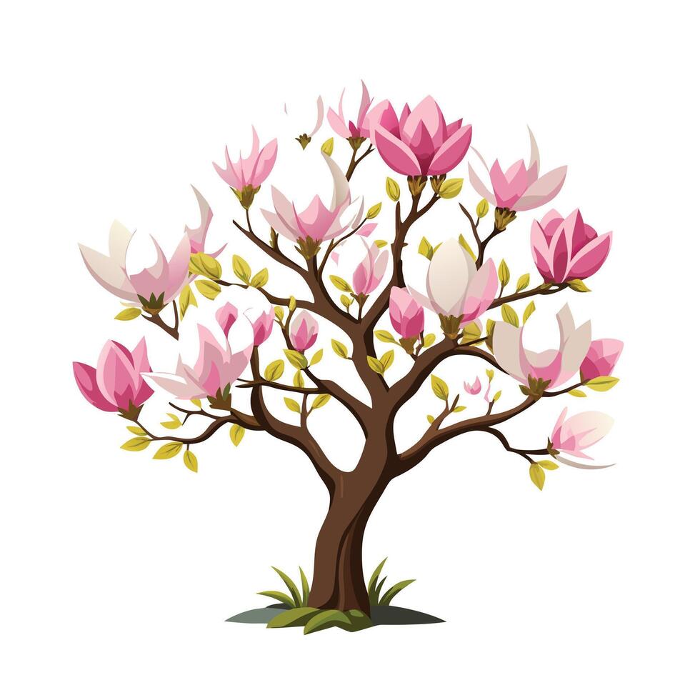Beautiful Single Big Tree Illustration vector