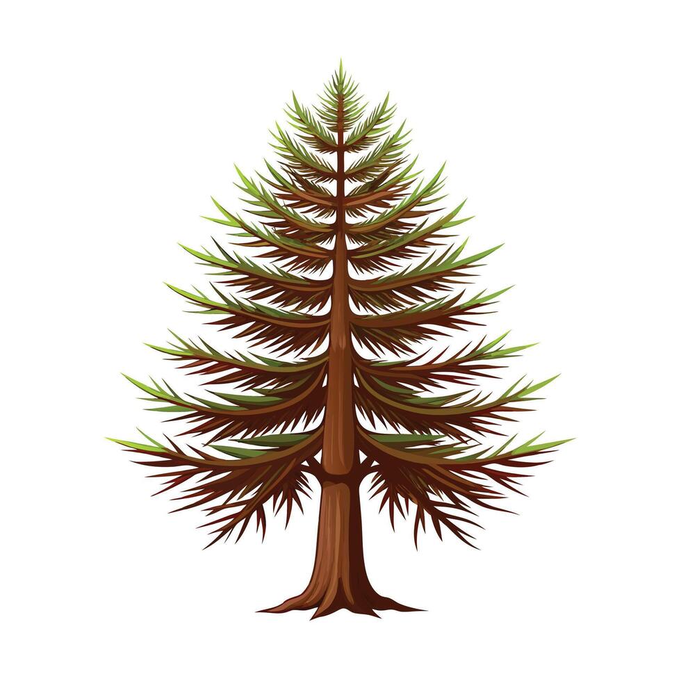 Beautiful Single Big Tree Illustration vector