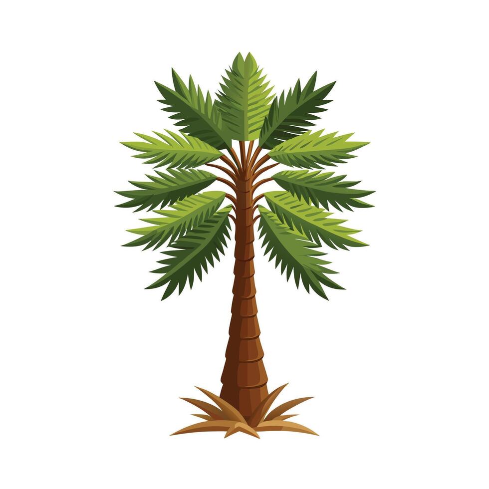 Beautiful Single Big Tree Illustration vector