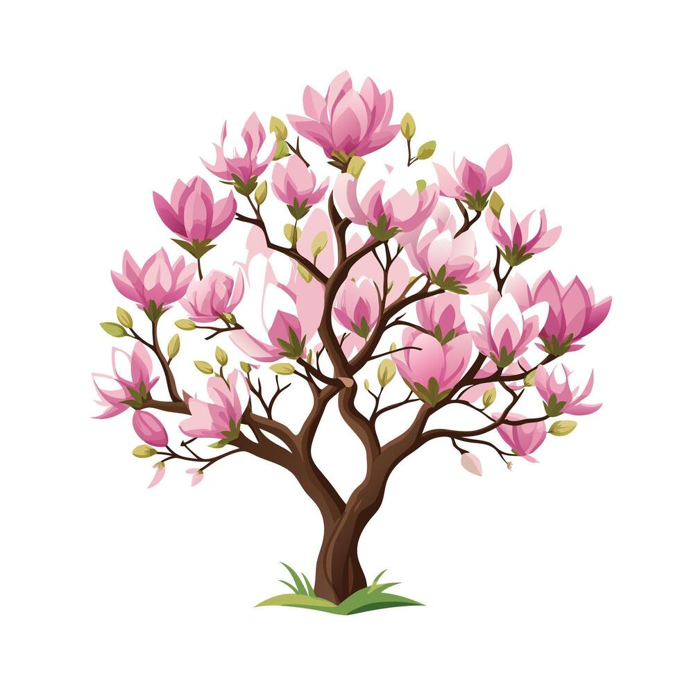 Beautiful Single Big Tree Illustration vector