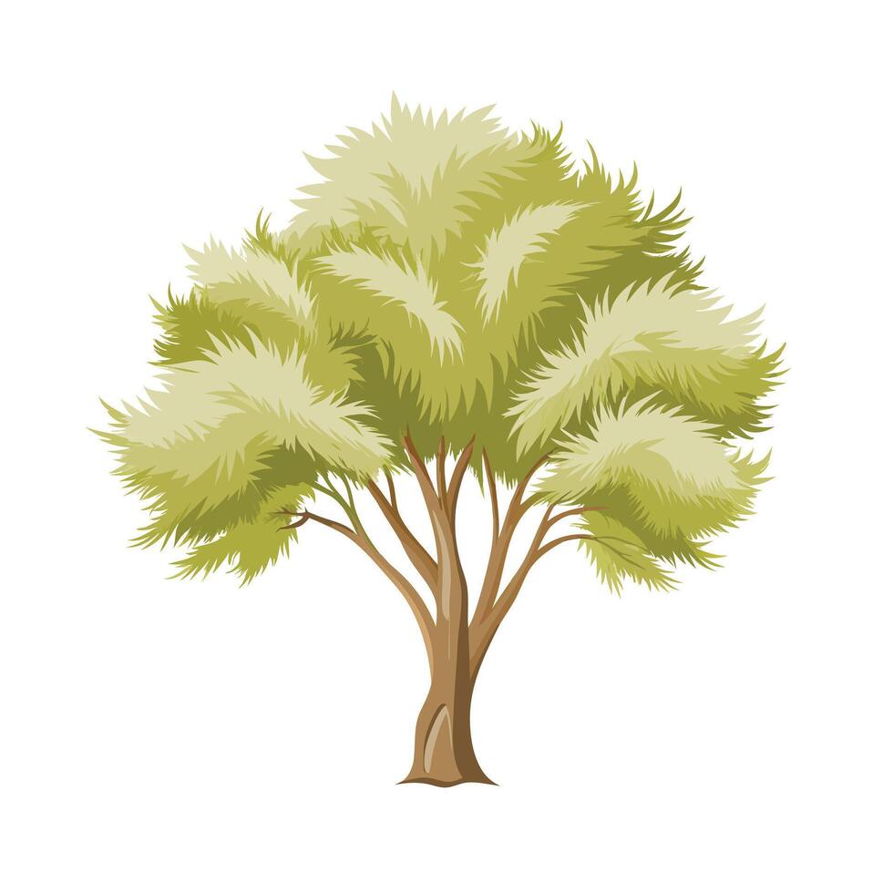 Beautiful Single Big Tree Illustration vector