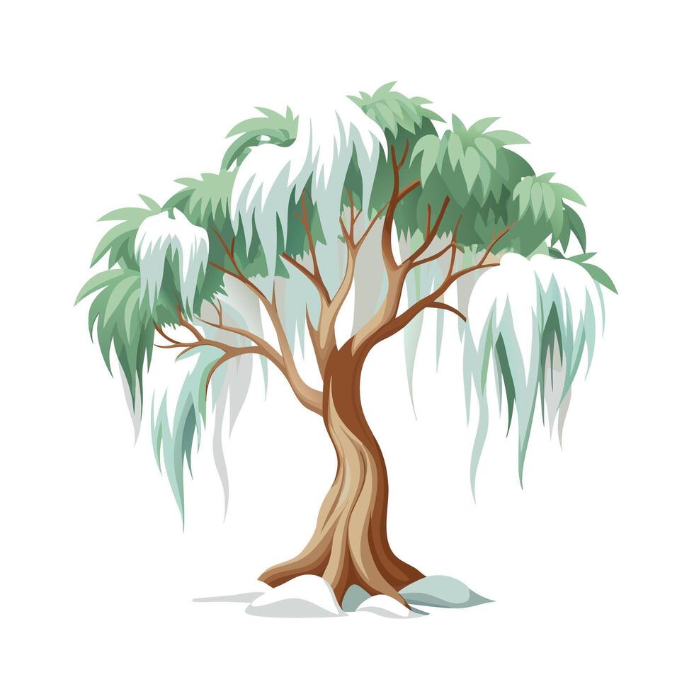 Beautiful Single Big Tree Illustration vector