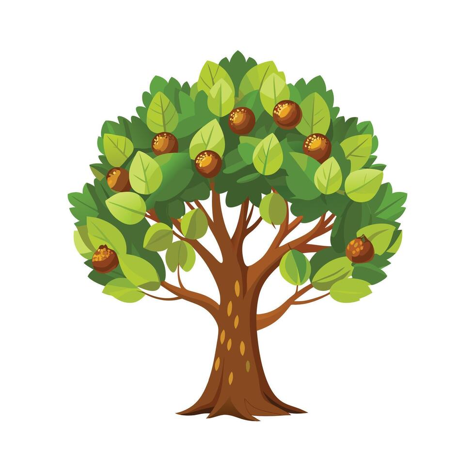Beautiful Single Big Tree Illustration vector