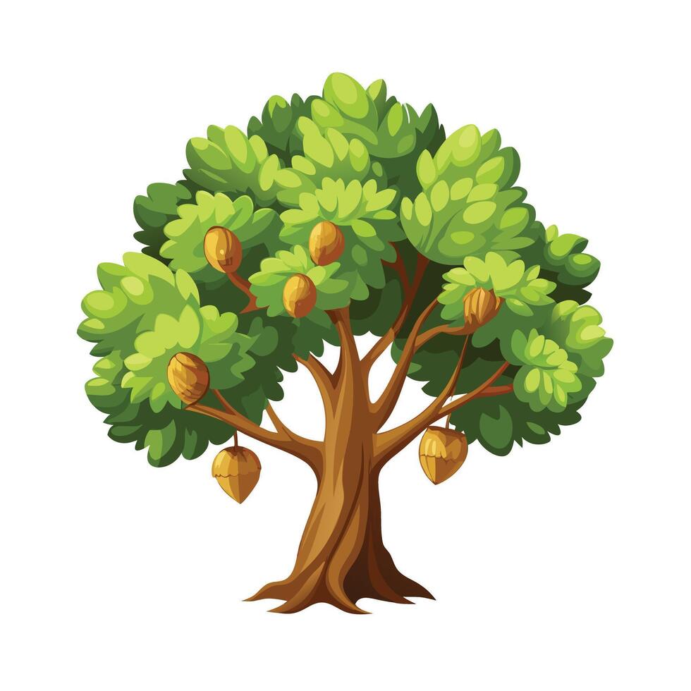 Beautiful Single Big Tree Illustration vector