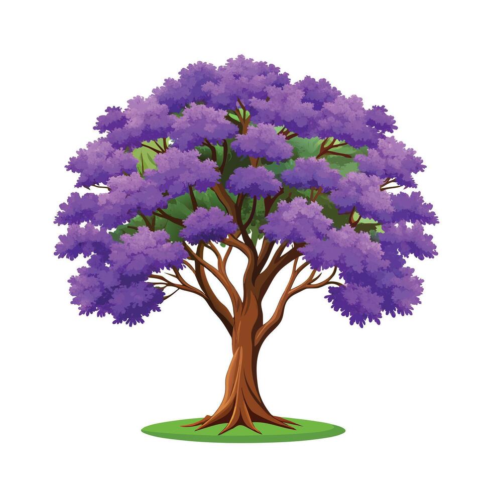 Beautiful Single Big Tree Illustration vector