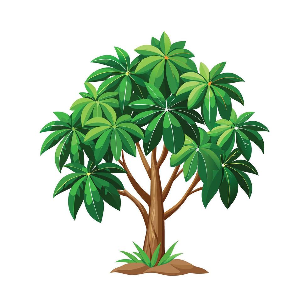 Beautiful Single Big Tree Illustration vector