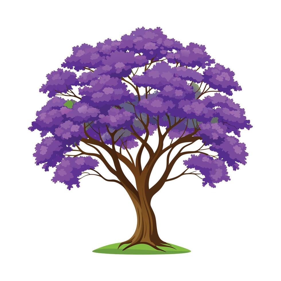 Beautiful Single Big Tree Illustration vector