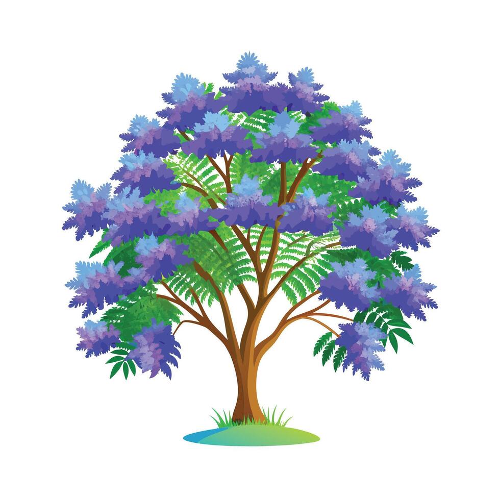 Beautiful Single Big Tree Illustration vector