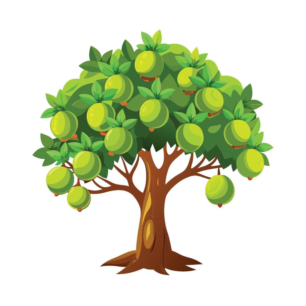 Beautiful Single Big Tree Illustration vector
