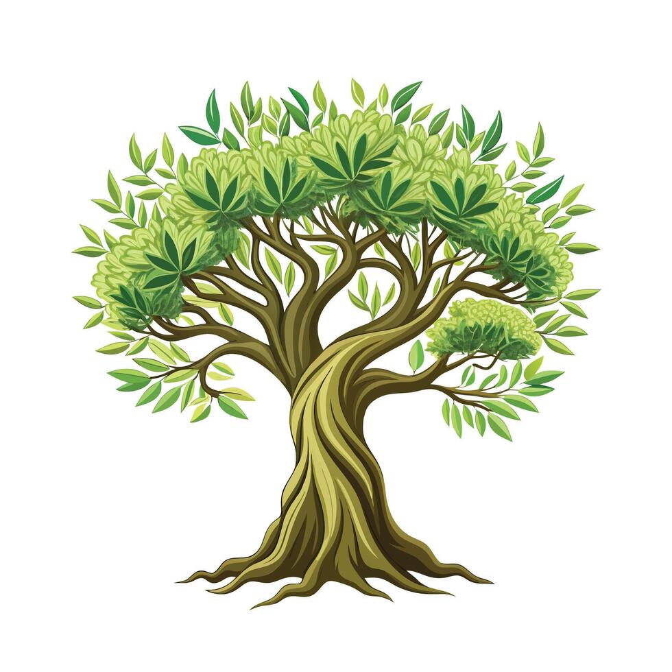 Beautiful Single Big Tree Illustration vector