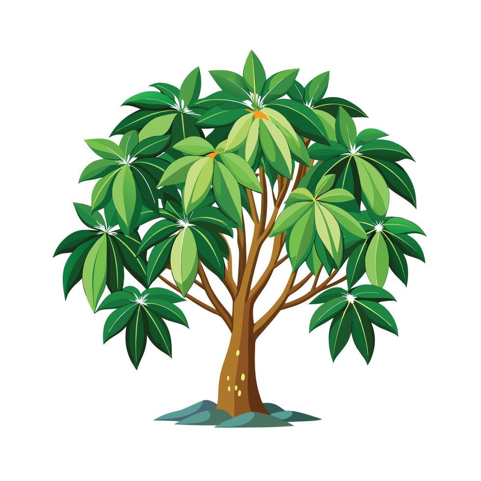 Beautiful Single Big Tree Illustration vector