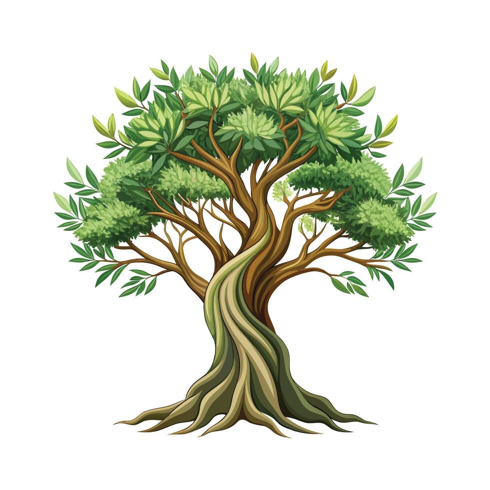 Beautiful Single Big Tree Illustration vector