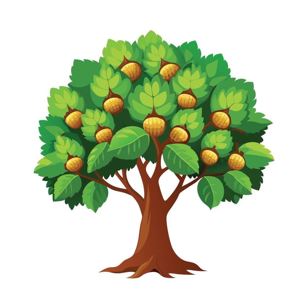 Beautiful Single Big Tree Illustration vector