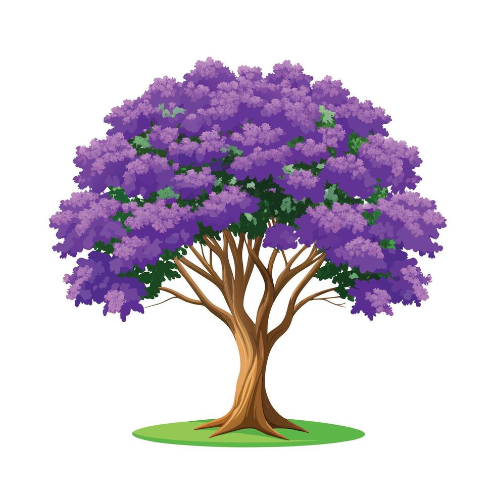Beautiful Single Big Tree Illustration vector