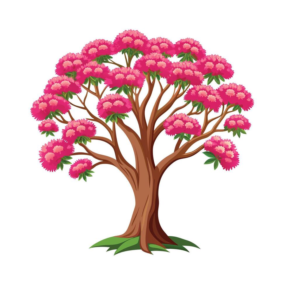Beautiful Single Big Tree Illustration vector